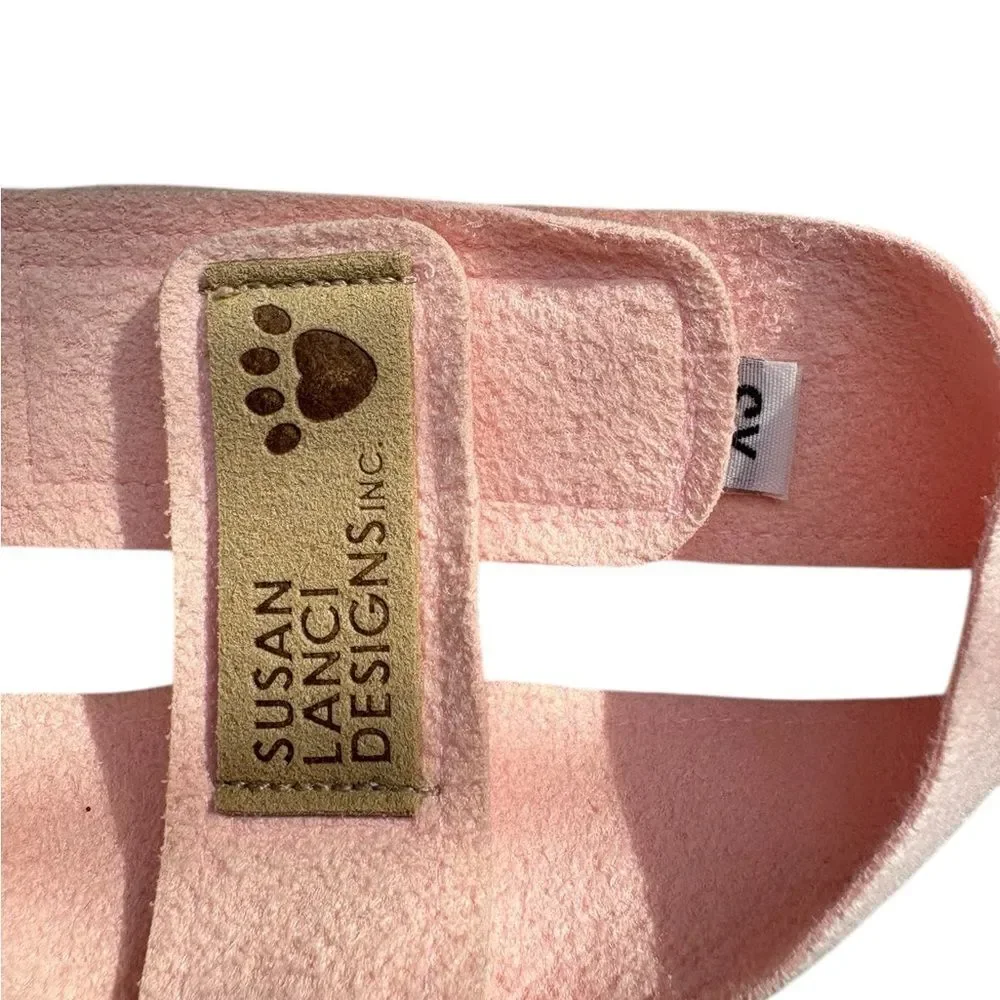 Susan Lanci Puppy Pinl Dog Harness with Bow and Crystals, NWOT